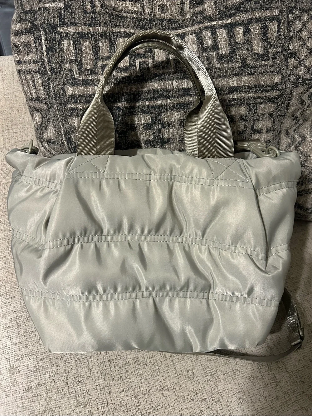 Women's Olive Nylon Crossbody Bag